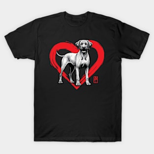 I Love My Rhodesian Ridgeback - I Love my dog - Brave dog T-Shirt